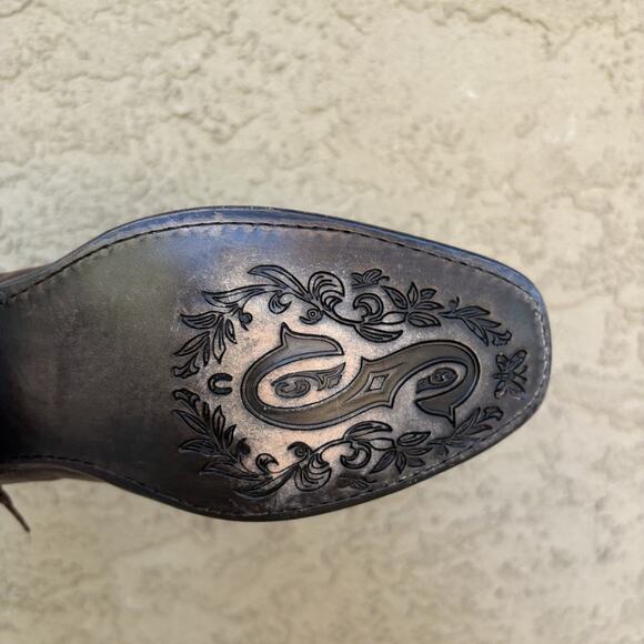 Sonora Maroon Leather Heeled Mules, Quinn Size 8 - Picture 3 of 8